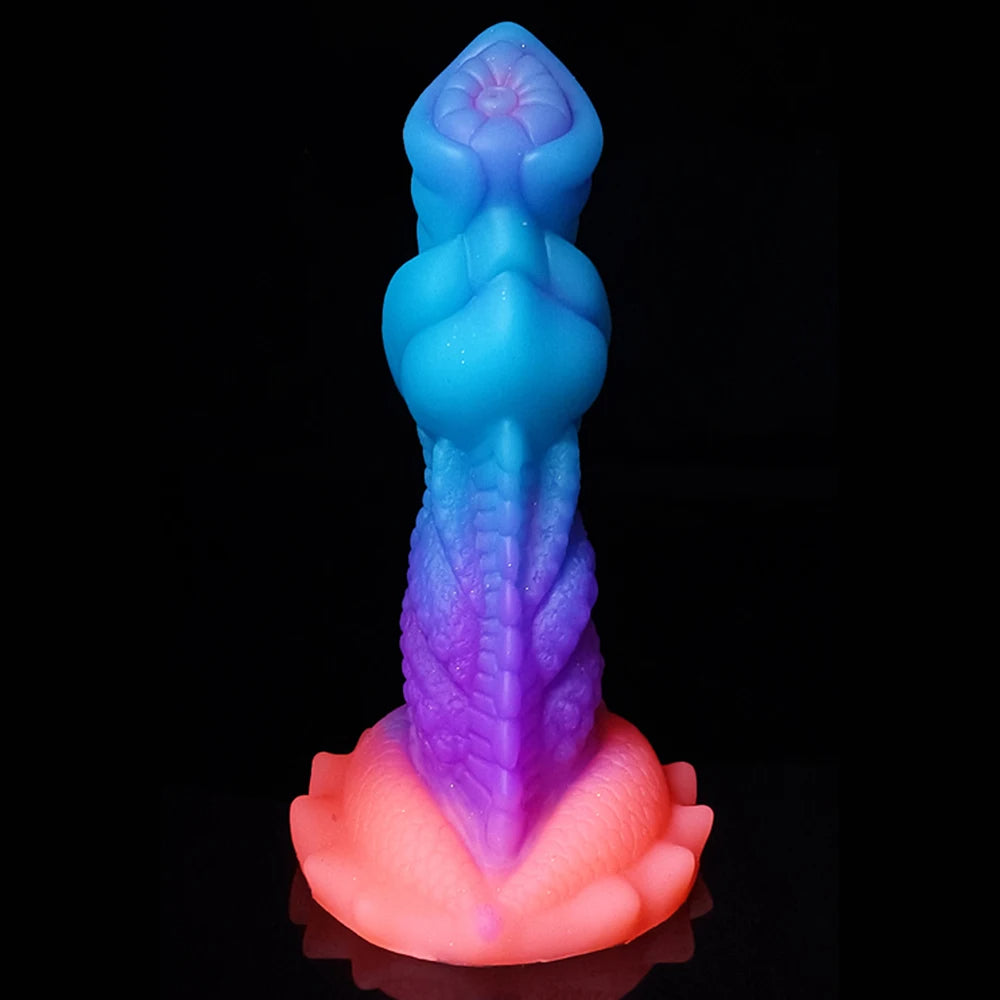 Godes Dragon Lumineux Énorme Plug Anal Anal - Gode Monstre Doux Sex Toys pour Femmes