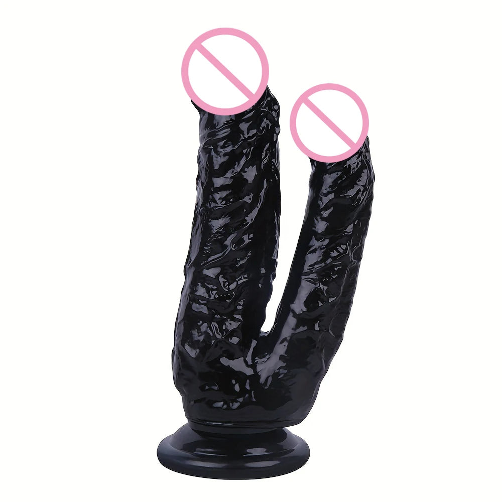 Plug anal gode noir double extrémité - Godes anaux réalistes Couple Sex Toys pour femmes