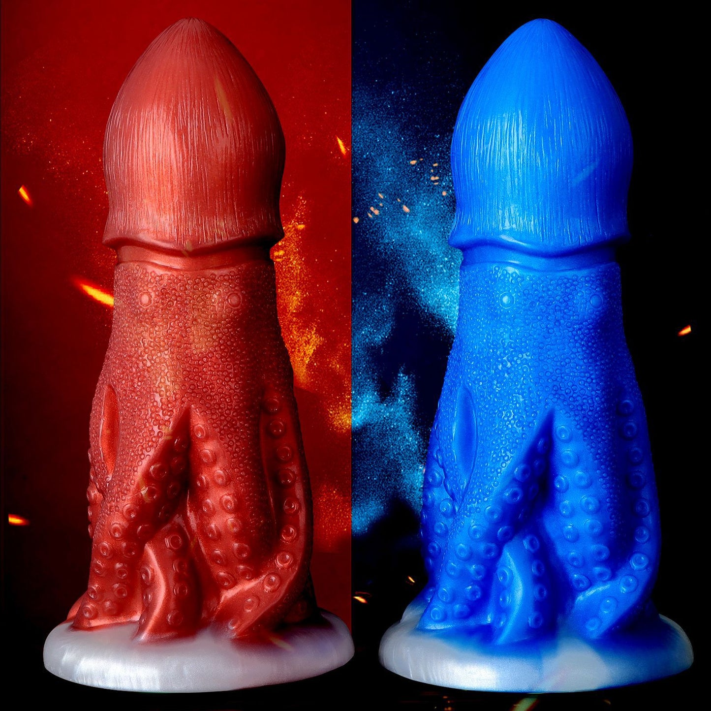 Realistic Octopus Monster Dildo Butt Plug - Big Suction Cup Silicone Alien Dildos Sex Toy