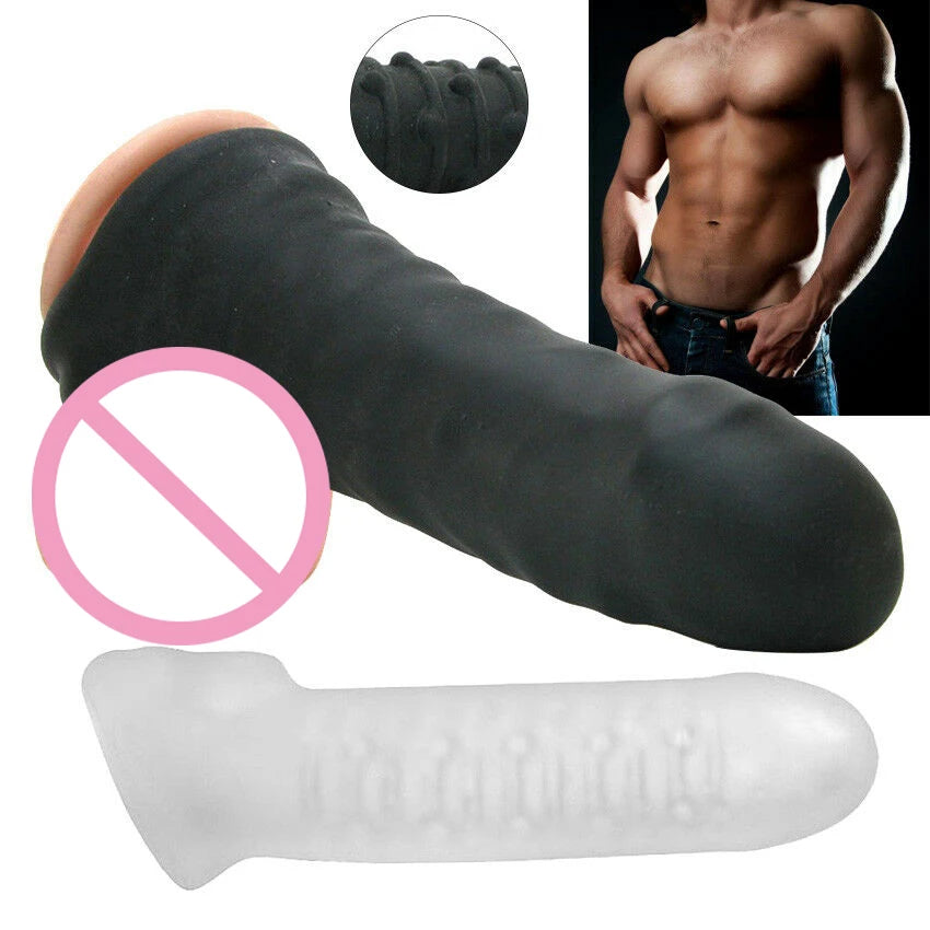 Dehnbares Masturbations-Sexspielzeug aus Silikon für Männer – Fantasy Cocksleeve Kondomvergrößerer