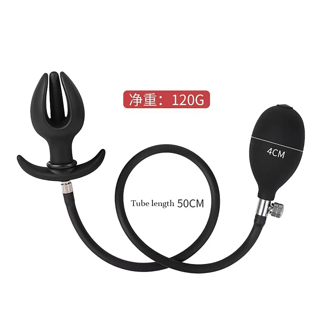 Soft Silicone Inflatable Anal Plug - Flower Pump Butt Plug Dilator for Enhanced Pleasure