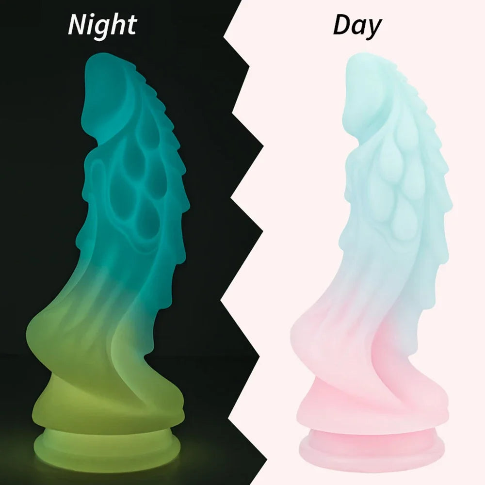 Drachenmonster-Dildo-Buttplug – leuchtende Macaron-Farbe, Fantasy-Dildos, Sexspielzeug für Frauen
