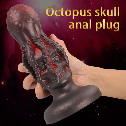 Oktopus Dildo Anal Dilatator Butt Plug - Alien Skull Monsterdildo Frauen Vaginal Masturbator