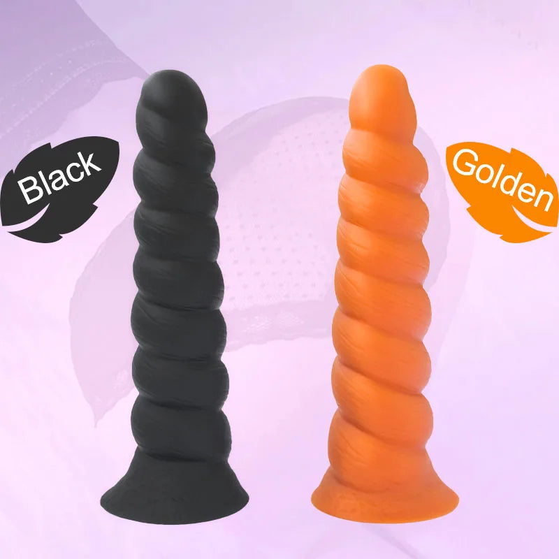 Analdildo aus Silikon – großer spiralförmiger Analplug, vaginaler Prostatamassager