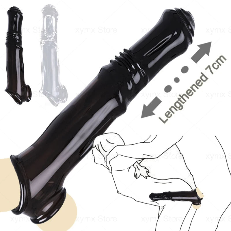 Horse Dick Cock Sleeve Penis Enlarger - Penisring Fantasy Jelly Condom Domlust Horse Dick Cock Sleeve Penis Enlarger - Penisring Fantasy Jelly Condom Domlust