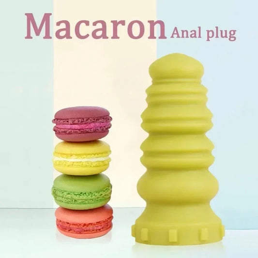 Huge Dildo Butt Plug - Silicone Macaron Anal Dildo Dilator Vaginal Prostate Massager