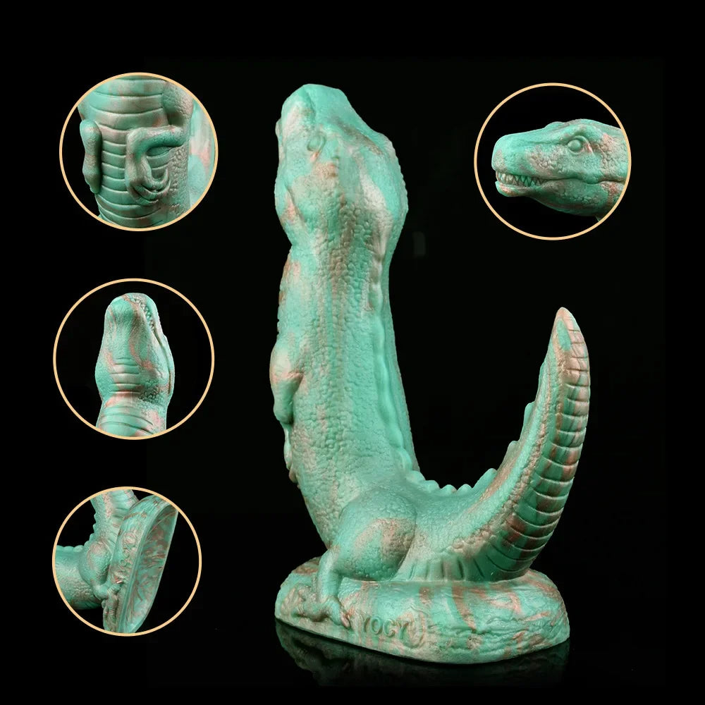 Strapless Dinosaur Monster Dildo Butt Plug - Exotic Realistic Silicone Domlust Strapless Dinosaur Monster Dildo Butt Plug - Exotic Realistic Silicone Domlust