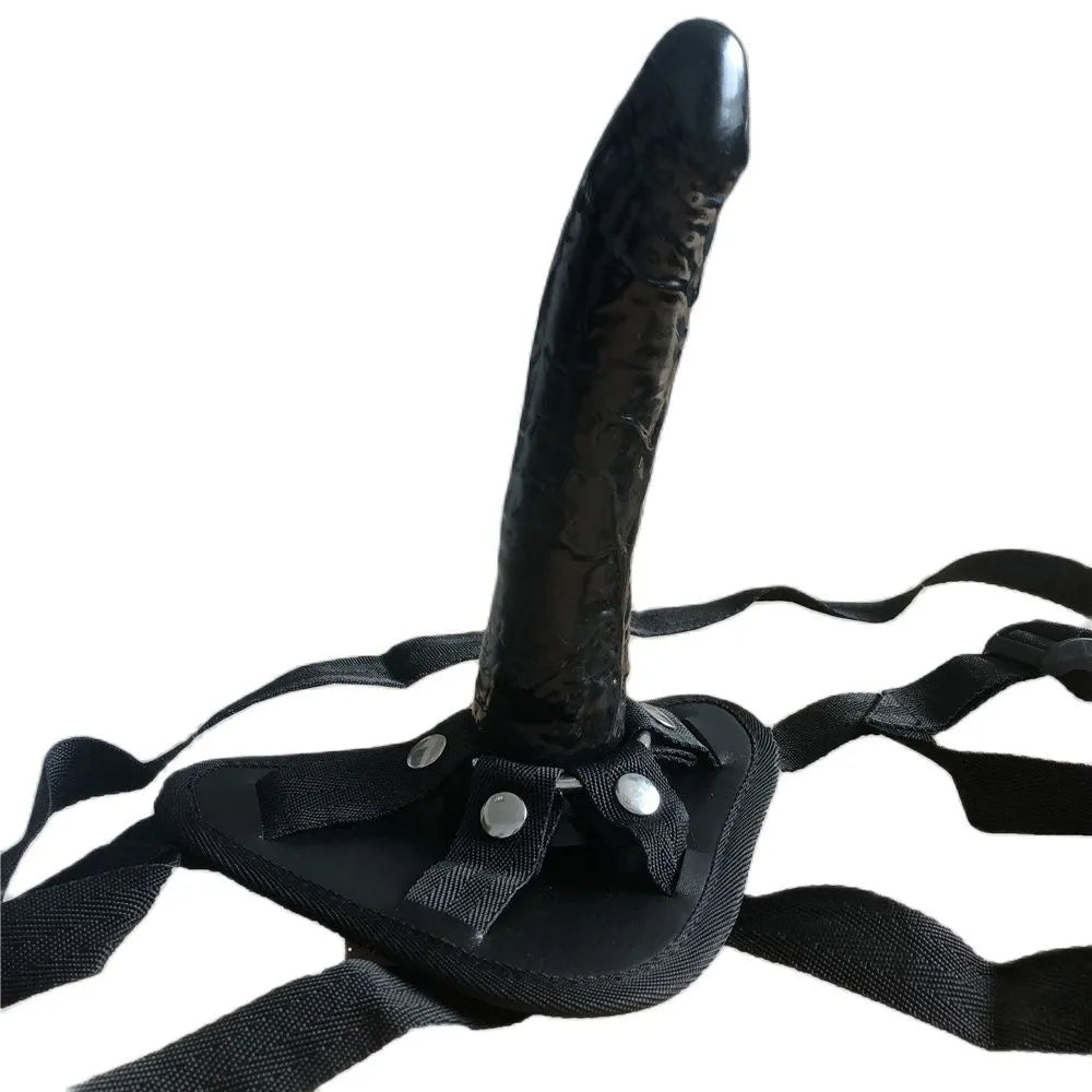 Lesben-Umschnalldildo - Realistischer schwarzer Dildo, trgerlose Stra Domlust Lesben-Umschnalldildo - Realistischer schwarzer Dildo, trgerlose Stra Domlust