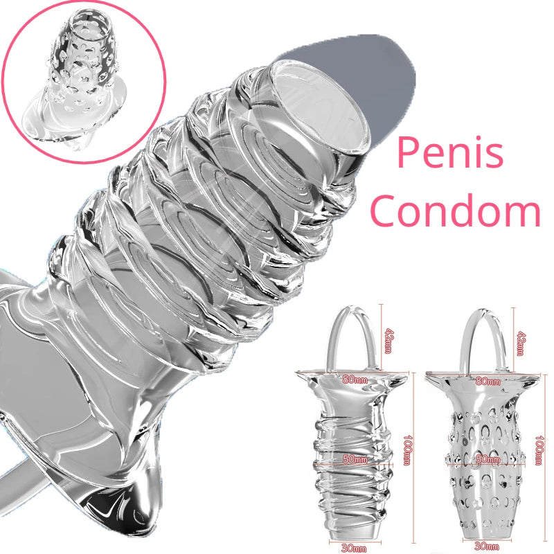 Jelly Cock Sleeve Penis Enlarger - Penis Ring Delay Ejaculation Condom Domlust Jelly Cock Sleeve Penis Enlarger - Penis Ring Delay Ejaculation Condom Domlust