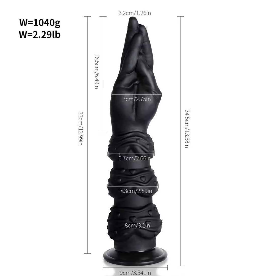 Langer Riesendildo-Analplug - Hand-Arm-Silikon-Analdilatator-Buttplug G-Punkt-Prostata-Melken