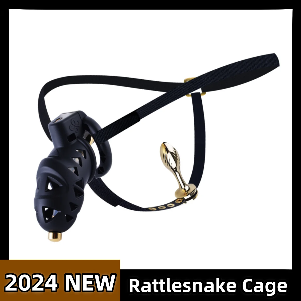 Chastity Cock Cage Restraint Set - 4 Penis Rings Dick Bondage Fetish Resin Male Sex Toys