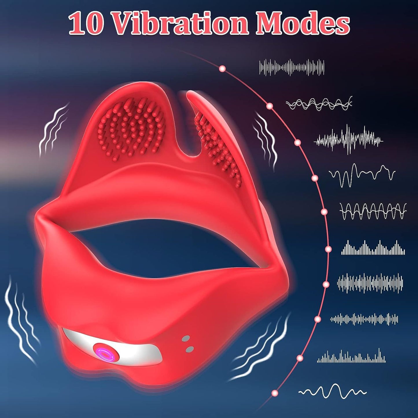 Vibrating Cock Ring Oral Sex Toys - Remote Control Penis Stimulator Mens Vibrator Couple Play
