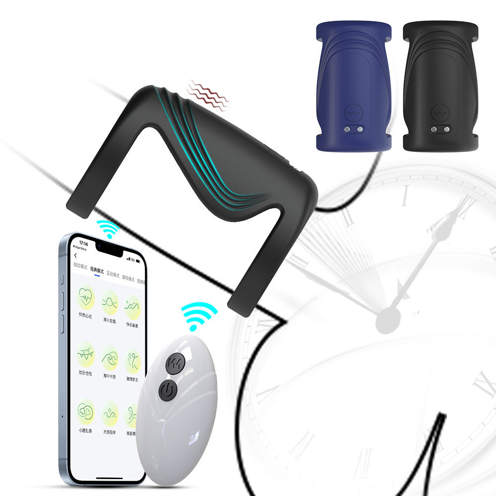 Vibrierender Penisring mit APP-Steuerung – entfernteres tragbares Dual-Penisring-Sexspielzeug für Männer