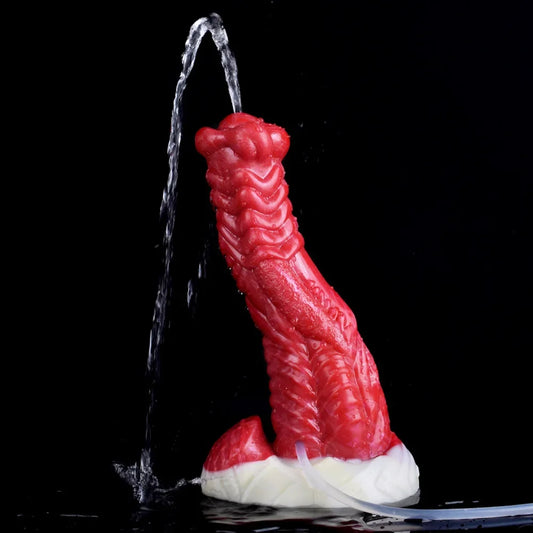 Squirting Dragon Dildo Crawl Clit Stimulation Butt Plug - Silicone Cumming Women Masturbator