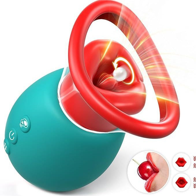 Removable Mouth Clit Stimluator - Cherry Oral Sucking Tongue Licking W Domlust Removable Mouth Clit Stimluator - Cherry Oral Sucking Tongue Licking W Domlust