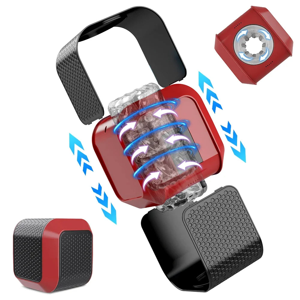 Masturbateur masculin Stroker adulte à poussée - Jouets sexuels de pipe de chatte de poche télescopique pour hommes