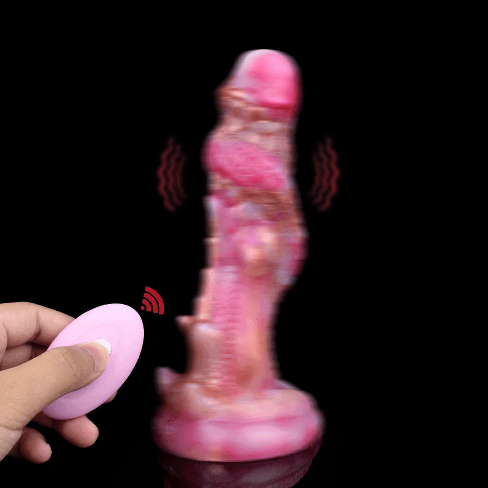 Fantasy Dragon Dildo Butt Plug - Vibrierender Monsterdildo mit Fernbedienung für die Prostatamassage
