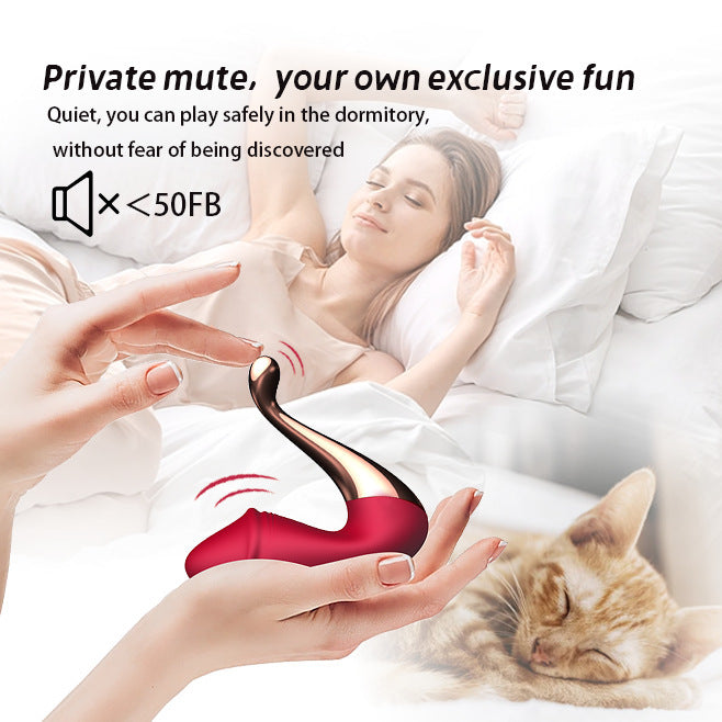 Culotte vibrante avec gode réaliste Swan - Contrôle par application - Double vibromasseur clitoridien - Cadeaux pour femmes