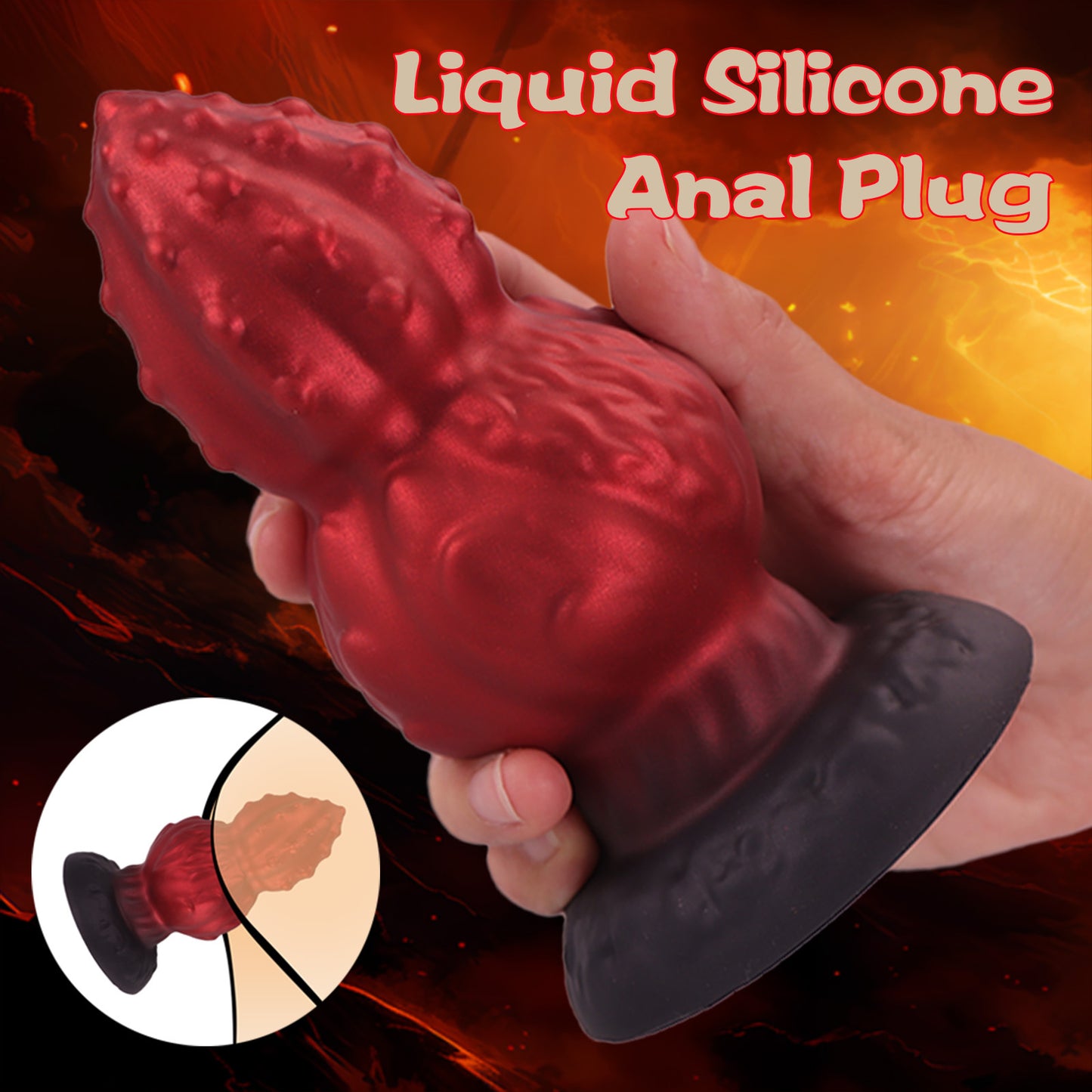 Walnut Monsterdildo Butt Plug - Silikon Anal Dilator Expander Vaginal Sexspielzeug für Männer Frauen