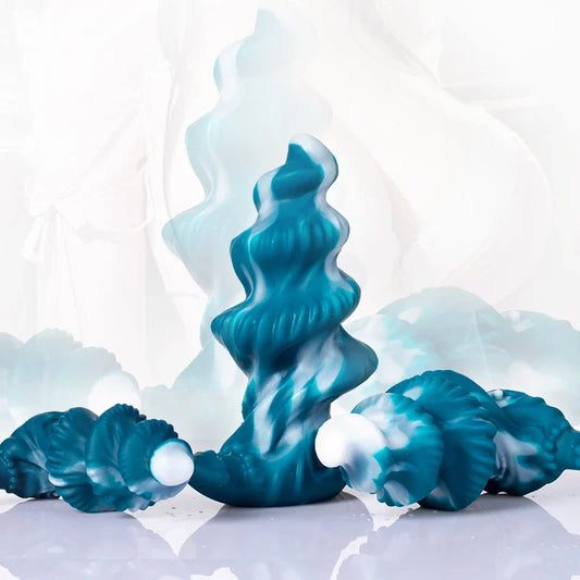 Fantasy Dildos Butt Plug - Exotisches Hai-Ei Spiral-Analdildos aus Silikon, Sexspielzeug