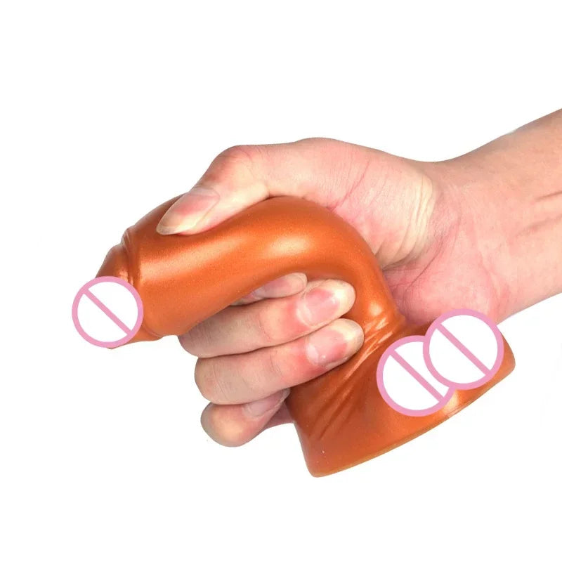 Big Girth Anal Dildo Butt Plug - Huge Silicone Realistic Dildos Male Female Sex Toys