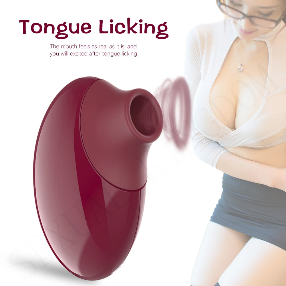 Vibromasseur pour succion clitoridienne et sexe oral - Jouet sexuel féminin pour lécher les tétons et le clitoris - Domlust