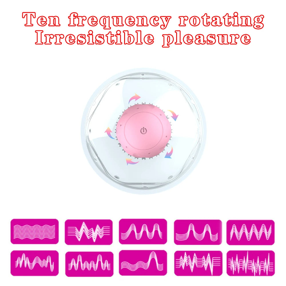 Nipple Sucker Massager - Breast Pump Rotating Stimluation Women Sex Toys