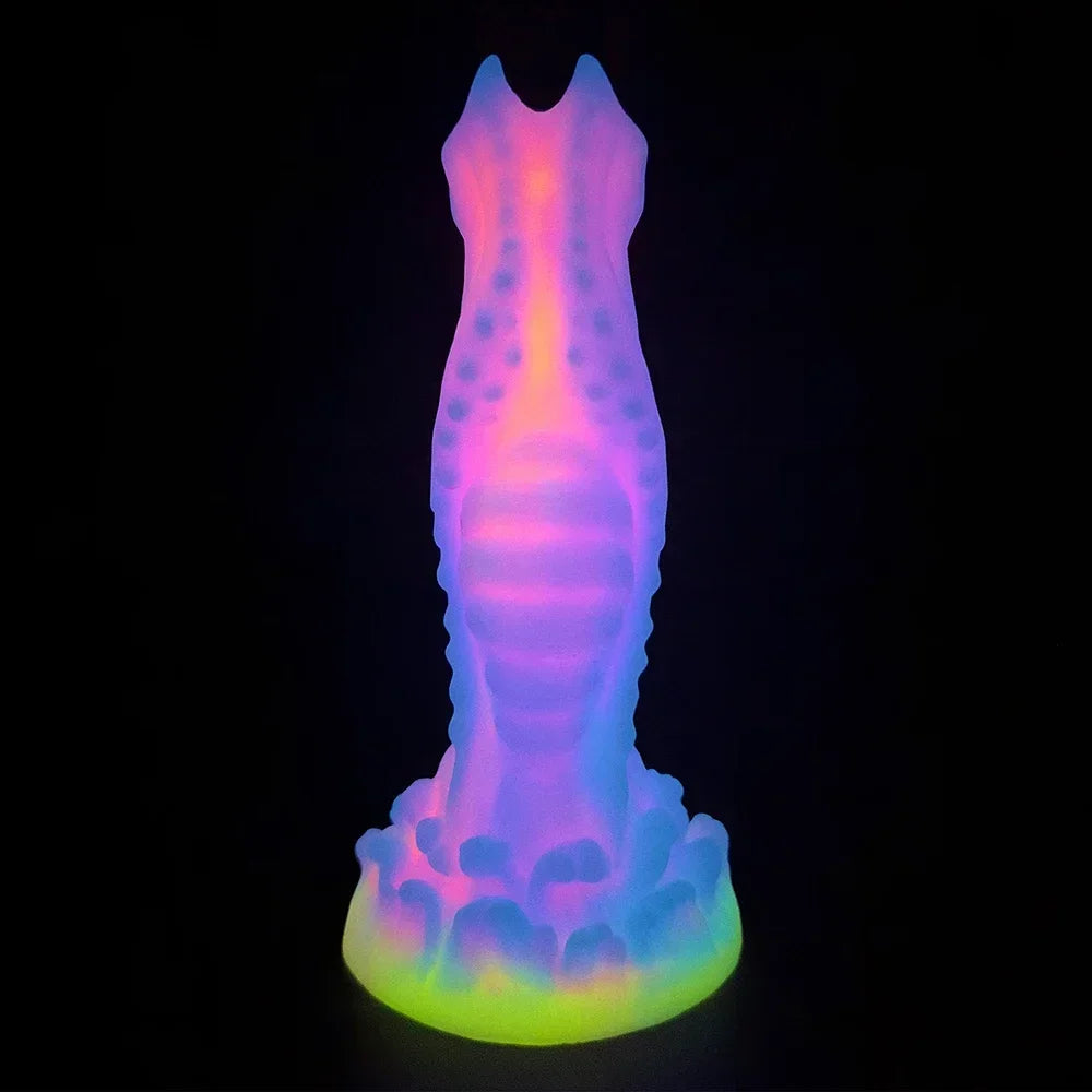 Gode Monstre Lumineux - Gode Chien Exotique Noué Plug Anal Mâle Femelle Sex Toy