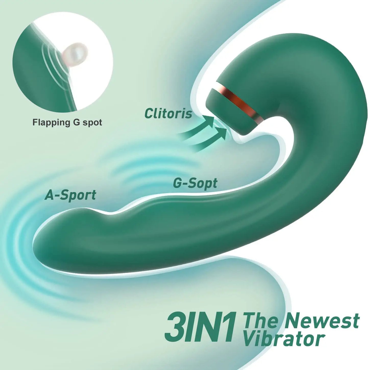 Vibromasseur gode double extrémité - Vibromasseur point G Clit Sucking Sex Toys pour femmes