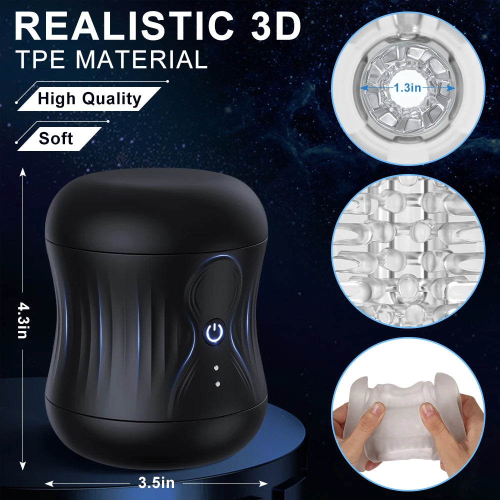 Masturbateur masculin vibrant de poche - Massage réaliste du pénis vaginal en silicone