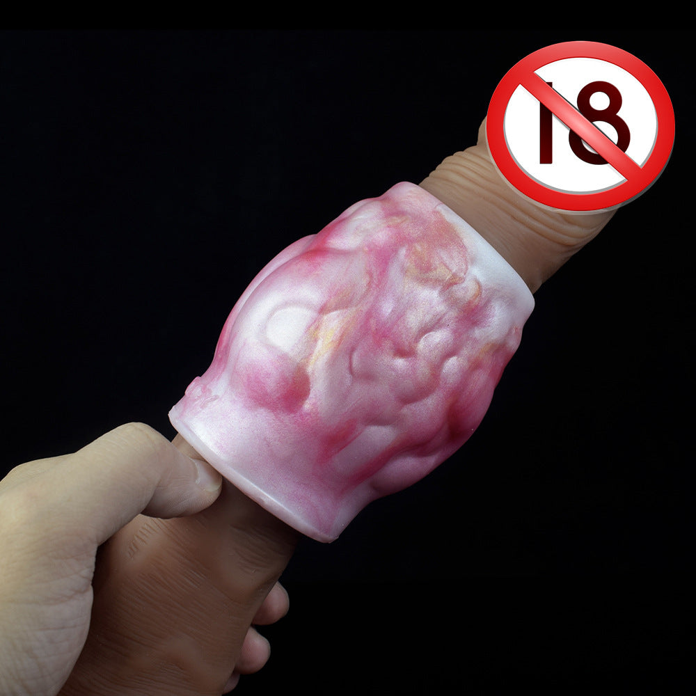 Jouet sexuel d'agrandissement d'anneau de pénis de manchon de coq en silicone pour les hommes - Monsterdildo Condom Sex Shop