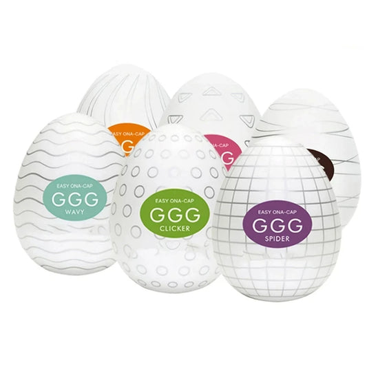 6 pcs Egg Pocket Pussy Masturbation Cup - Realistic Vagina Male Masturbator