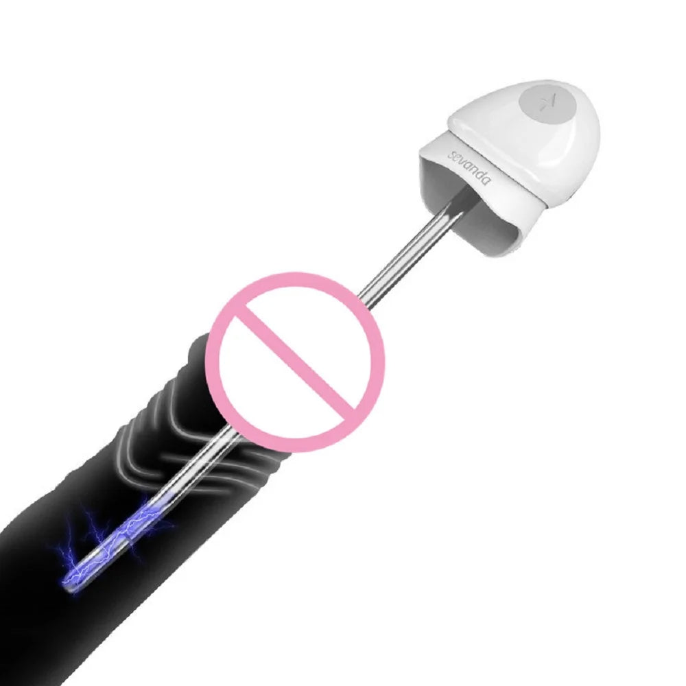 Jouets sexuels masculins d'oeil de cheval d'acier inoxydable-stimulateur électrique vibrant de pénis de gland de gland