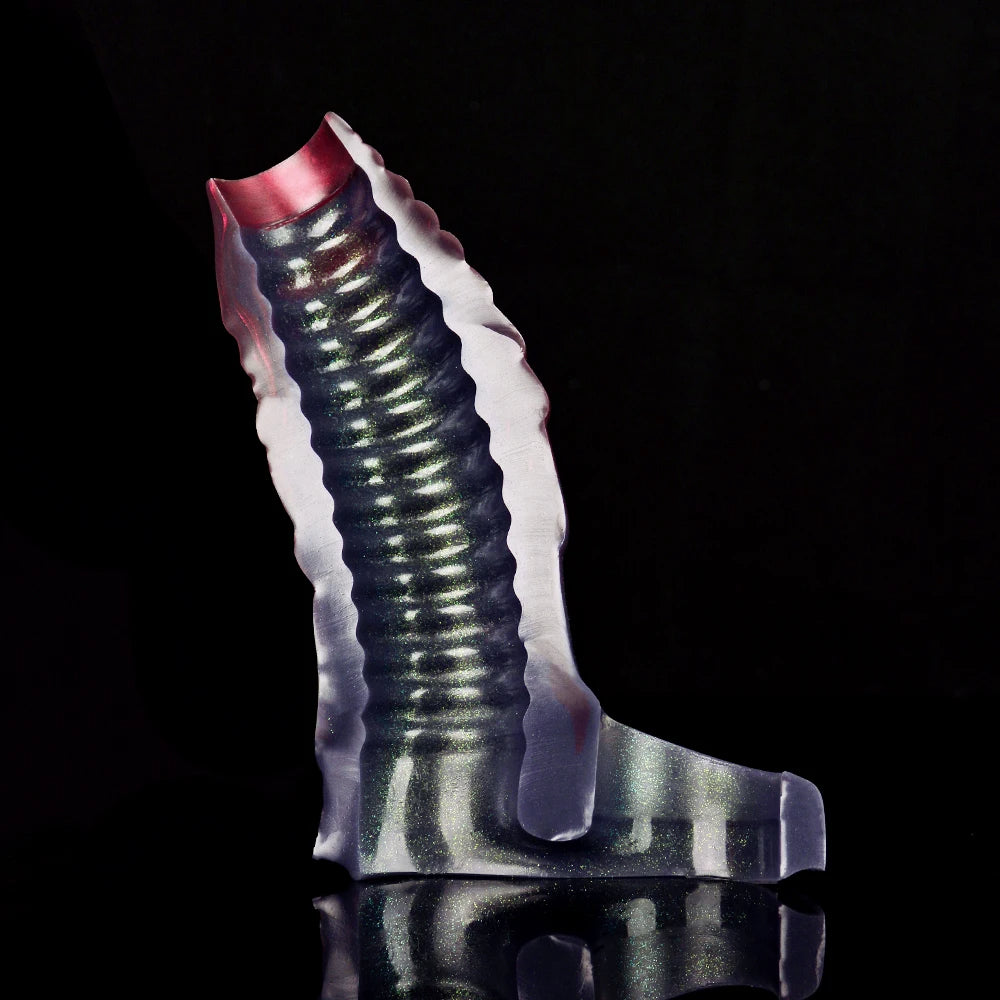 Monsterdildo Penishülle Sexspielzeug für Männer – Penisring-Extender aus Silikon zur Verzögerung der Ejakulation