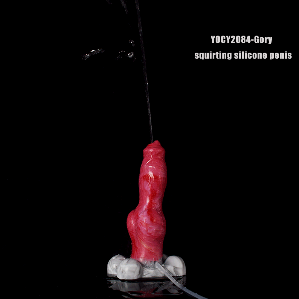 Gode squirting Butt Plug - Chien Monsterdildo Grande Ventouse Silicone Vagin Prostate Masseur
