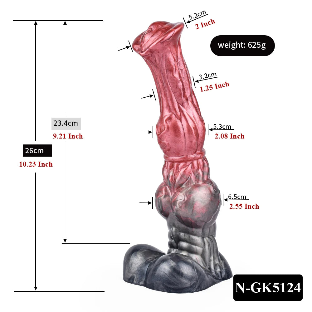 Ejaculating Horse Dildo Butt Plug - Realistic Anal Monsterdildo Squirting Sex Toys for Women