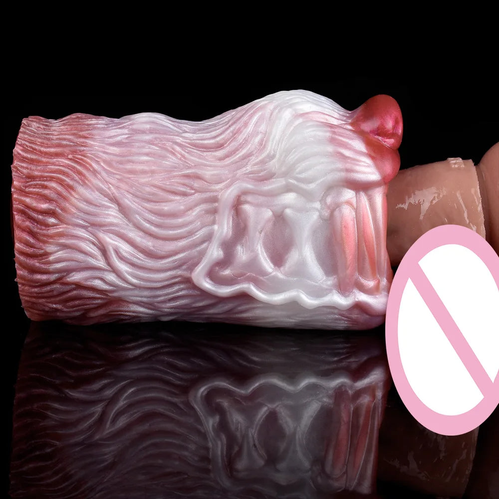 Vagin de poche Beast - Jouet sexuel pour homme - Coupe de masturbation en silicone rose pour pénis oral
