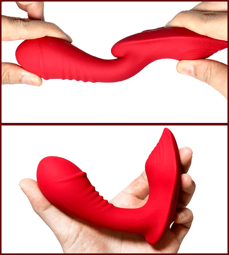 APP-gesteuerter Klitorisvibrator – Doppelend-G-Punkt-Dildo-Vibrator-Klitoris-Stimulator