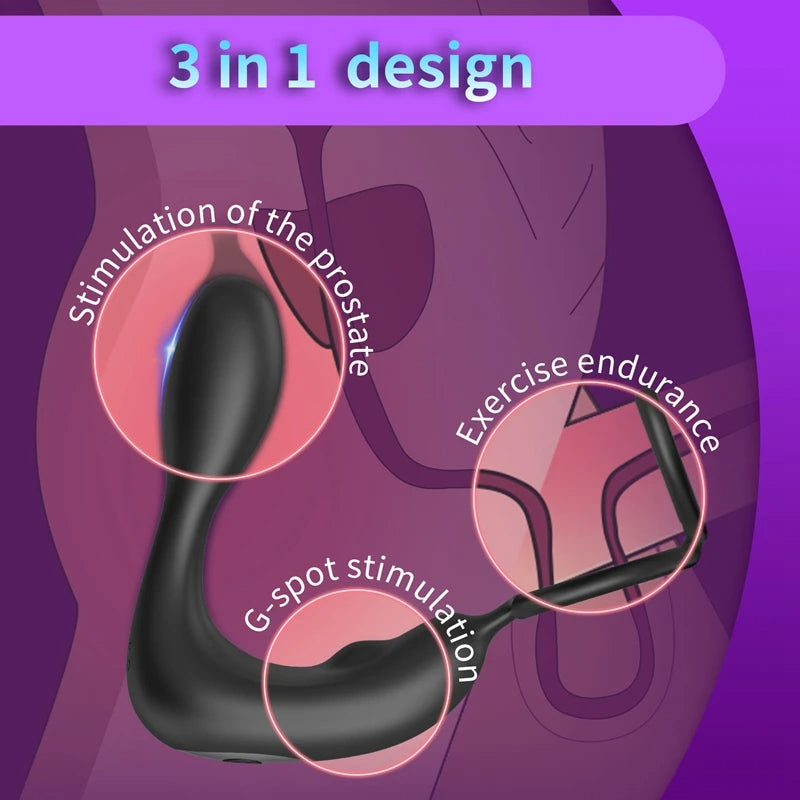 Remote Control Male Anal Toy - Dual Cock Ring Penis Trainer Vibrating Domlust Remote Control Male Anal Toy - Dual Cock Ring Penis Trainer Vibrating Domlust