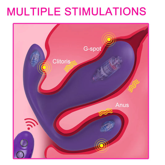 Remote Control Vibrating Panties Female Sex Toys - Wearable Double End Dildo Vibrator