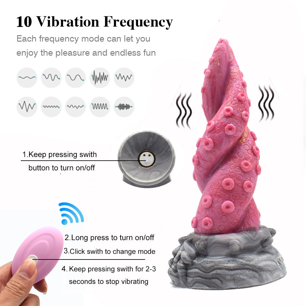Fantasy Octopus Tentakel Dildo Vibrator - Monster vibrierender Analdildo Buttplug Sexspielzeug