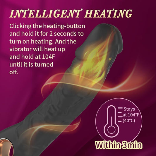 Vibrating Anal Dildo G Spot Vibrator - Handheld Heat Classic Vibrator Sex Toys