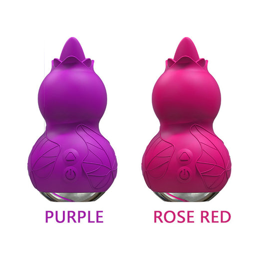Fantasy Gourd Clit Stimulator - Tongue Licking Nipple Clitoral Vibrator Women Sex Toy