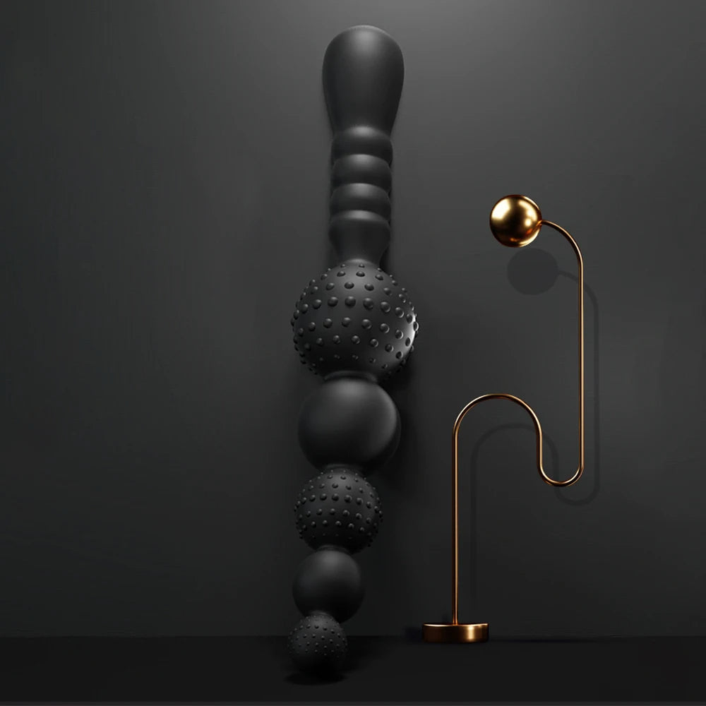 Big Anal Dildo Sex Toys - Knotted Silicone Dildos Anal Beads Dilator Sex Whip Anal Toys