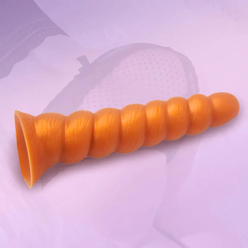 Analdildo aus Silikon – großer spiralförmiger Analplug, vaginaler Prostatamassager