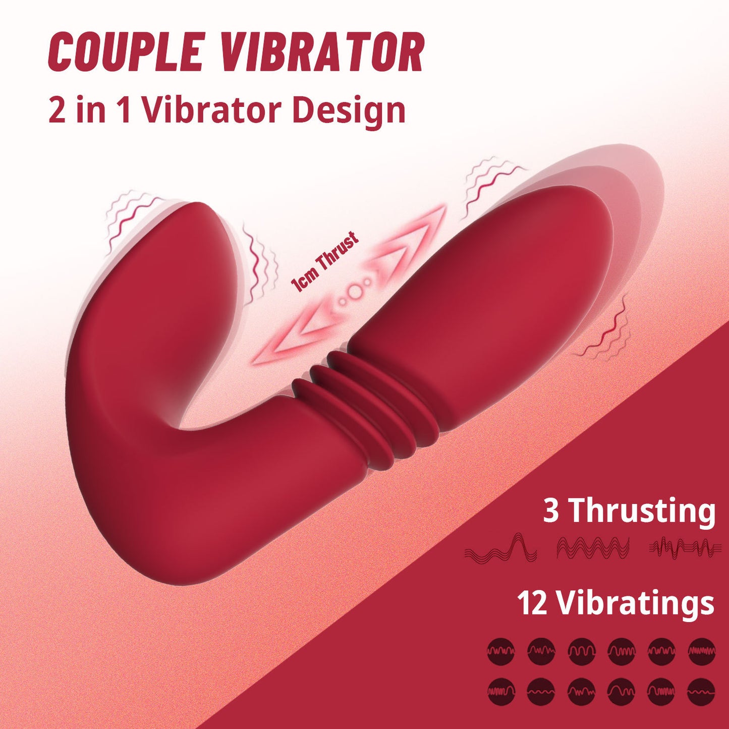 Ferngesteuerter G-Punkt-Klitorisvibrator – Analdildo, der den Klitoris-Doppelendstimulator stößt