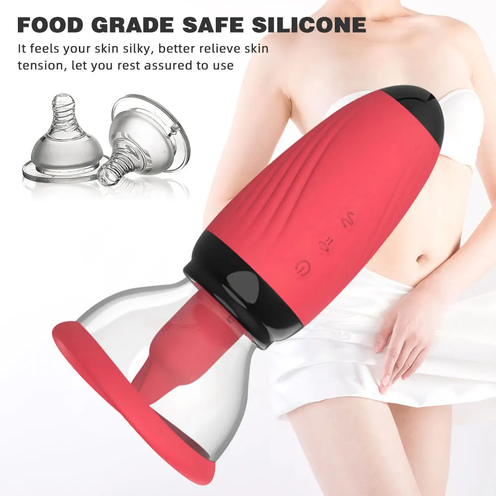 Clitoral Tongue Vibrator Female Sex Toys - Nipple Clamps Pussy Pump Vibrating Clit Sucker