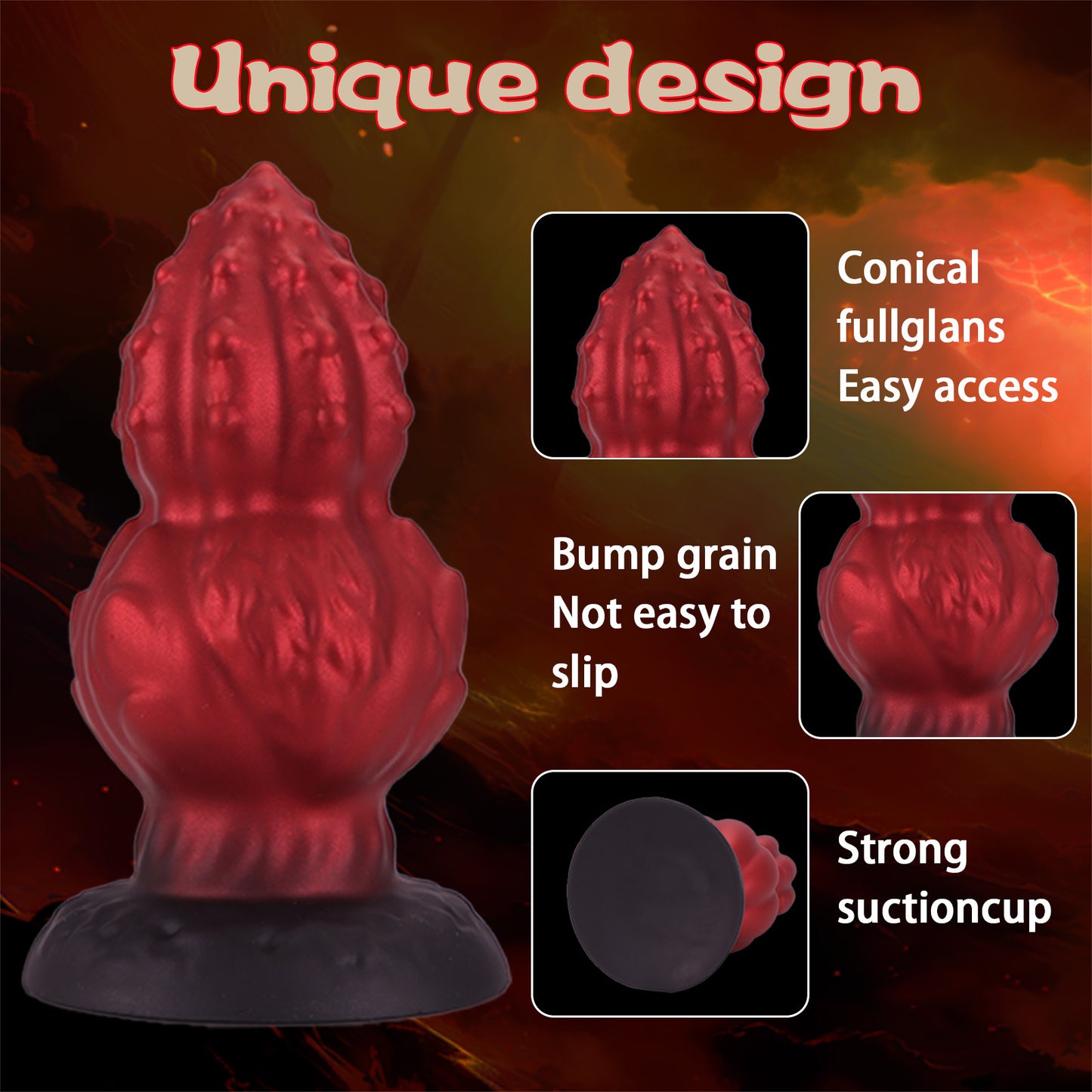 Walnut Monsterdildo Butt Plug - Silikon Anal Dilator Expander Vaginal Sexspielzeug für Männer Frauen