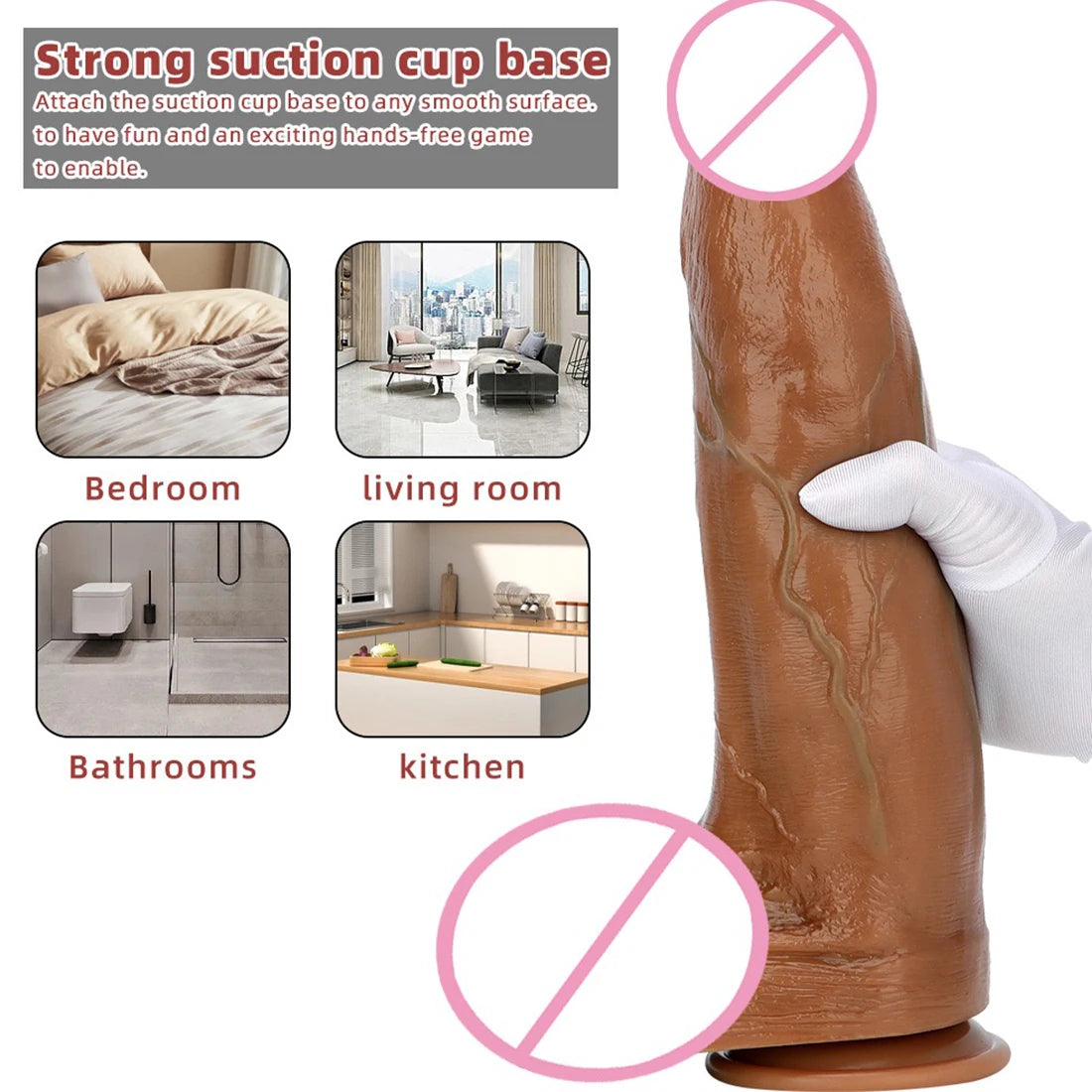 Großer, riesiger, realistischer Dildo-Analplug – 13 Zoll großer Analdilatator, Buttplug, Sexspielzeug