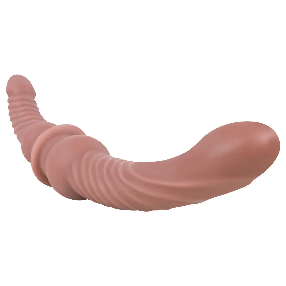 Godemichet anal réaliste à double extrémité - Gode fantaisie en silicone Jouets sexuels anaux pour couple